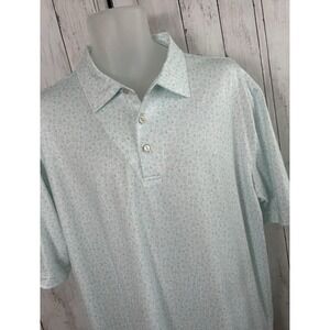 Men's Peter Millar Polo Golf Shirt Sports Theme Size XL
